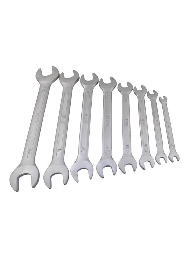 Hero - 8-Piece Tools Double Open End Spanner M6x22 Silver - Image 1