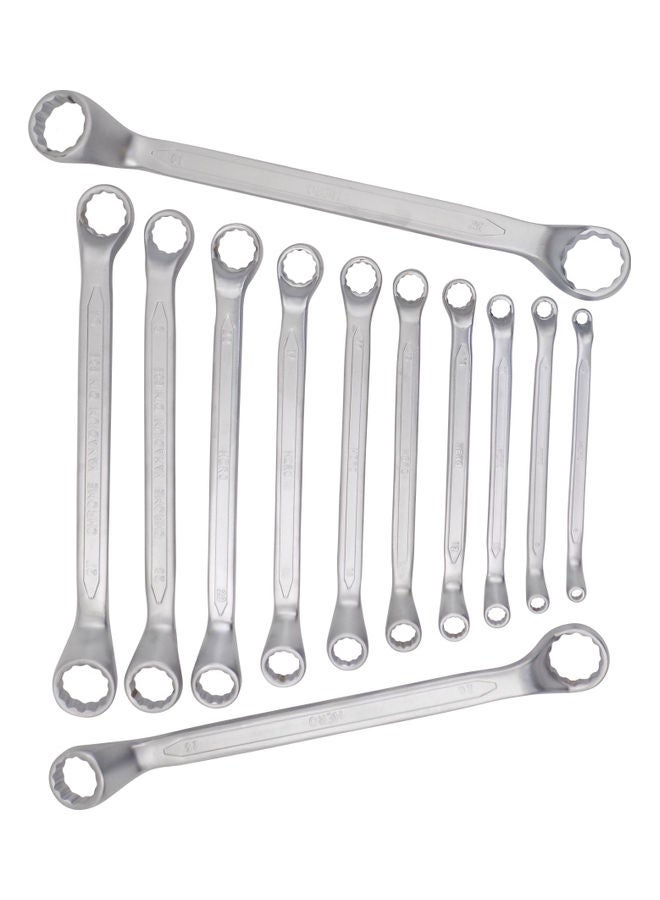 Hero 12-Piece Tools Ring Spanner Set M6x32 Silver - Image 1