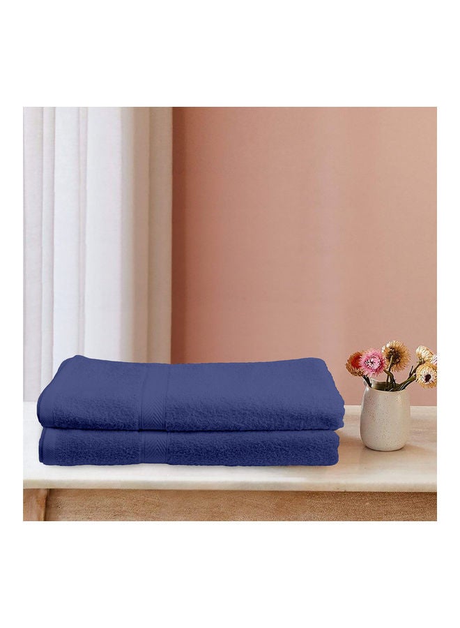 Hotel Linen Klub 2-Piece Fast Absorbent Bath Towel Set Royal Blue 70 x 140cm  - Image 2