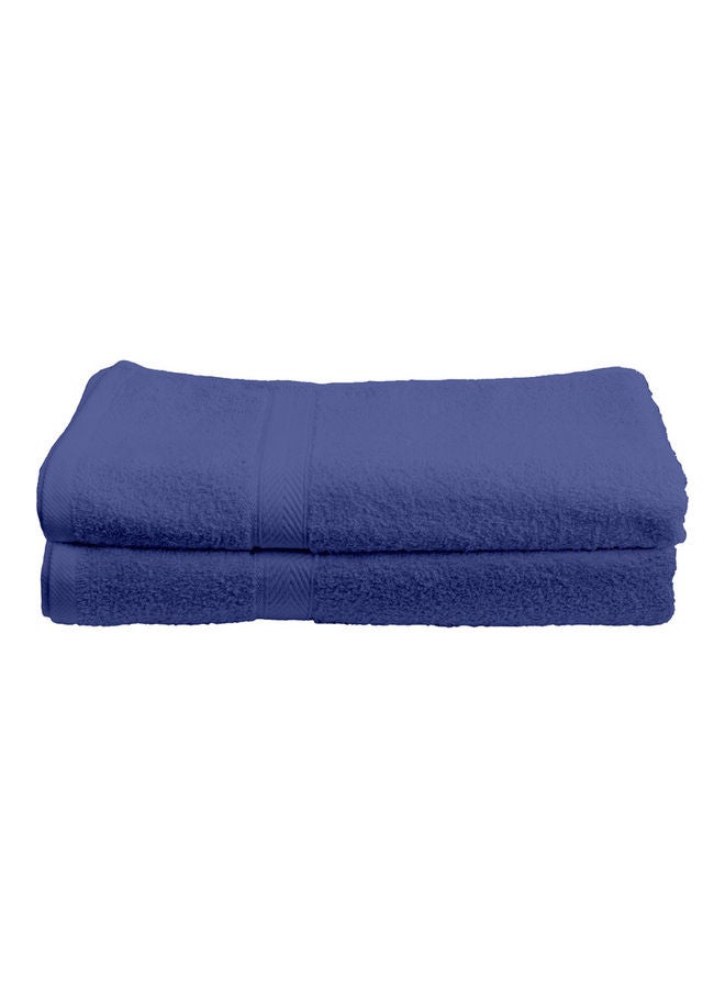 Hotel Linen Klub 2-Piece Fast Absorbent Bath Towel Set Royal Blue 70 x 140cm  - Image 4