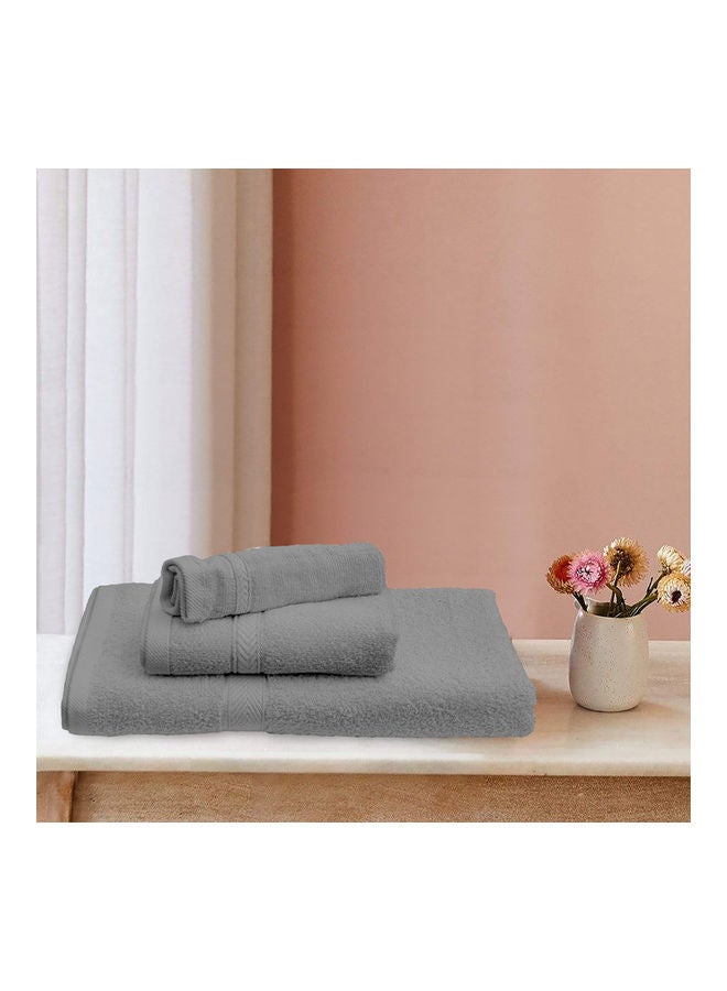 Hotel Linen Klub 3-Piece Fast Absorbent Towel Set Grey 70 x 140cm  - Image 4