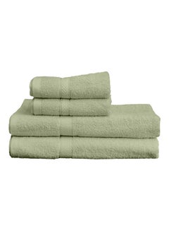 4-Piece Fast Absorbent Towel Set Sage Green 70 x 140cm - v1640838495/N52271803A_2