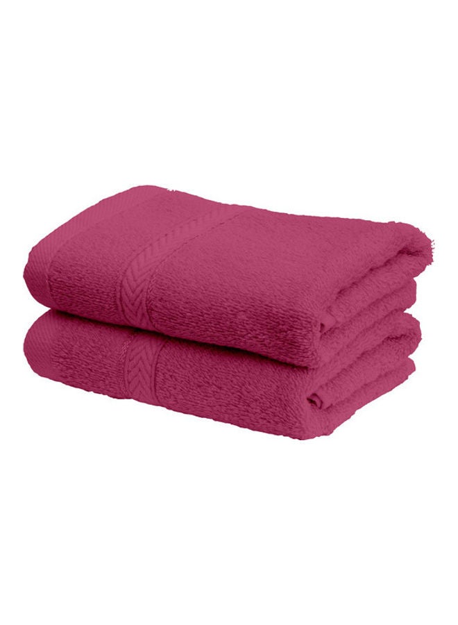 Hotel Linen Klub 2-Piece Fast Absorbent Hand Towel Set Fuschia Pink 40 x 70cm  - Image 4