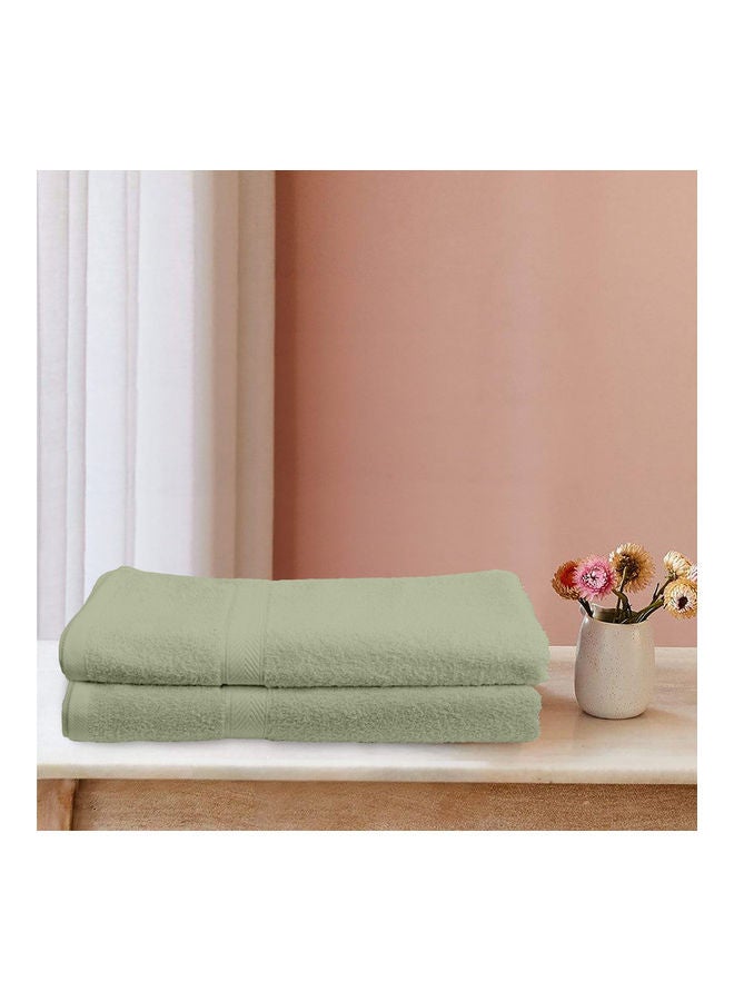 Princess 2-Piece Fast Absorbent Bath Towel Set Sage Green 70 x 140cm  - Image 2