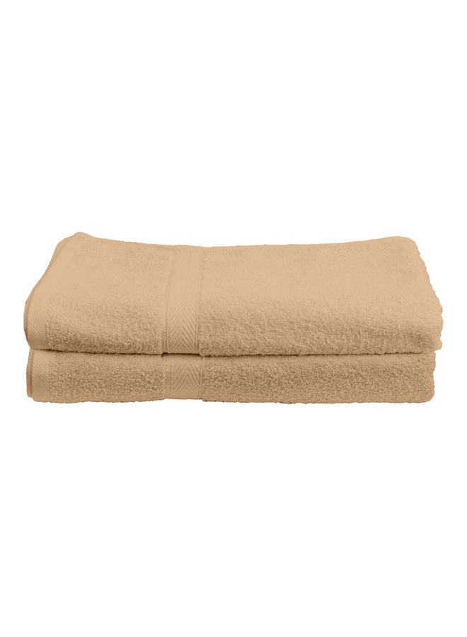 Princess 2-Piece Fast Absorbent Bath Towel Set Beige 70 x 140cm  - Image 4