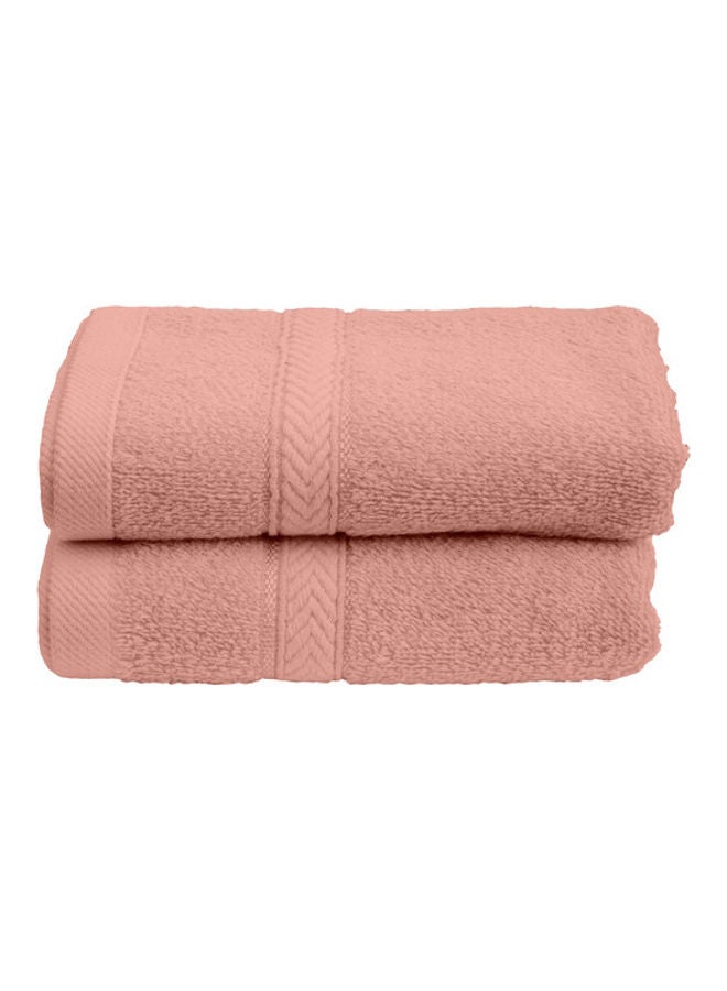 Hotel Linen Klub 2-Piece Fast Absorbent Hand Towel Set Peach 40 x 70cm  - Image 1