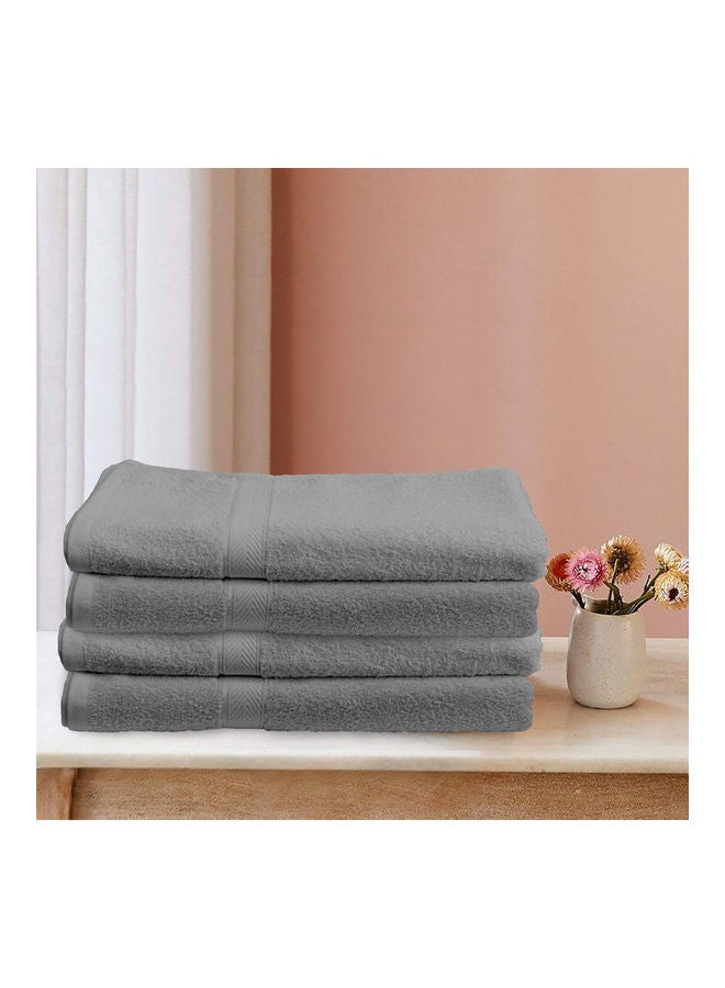 Princess 4-Piece Fast Absorbent Bath Towel Set Grey 70 x 140cm  - Image 3
