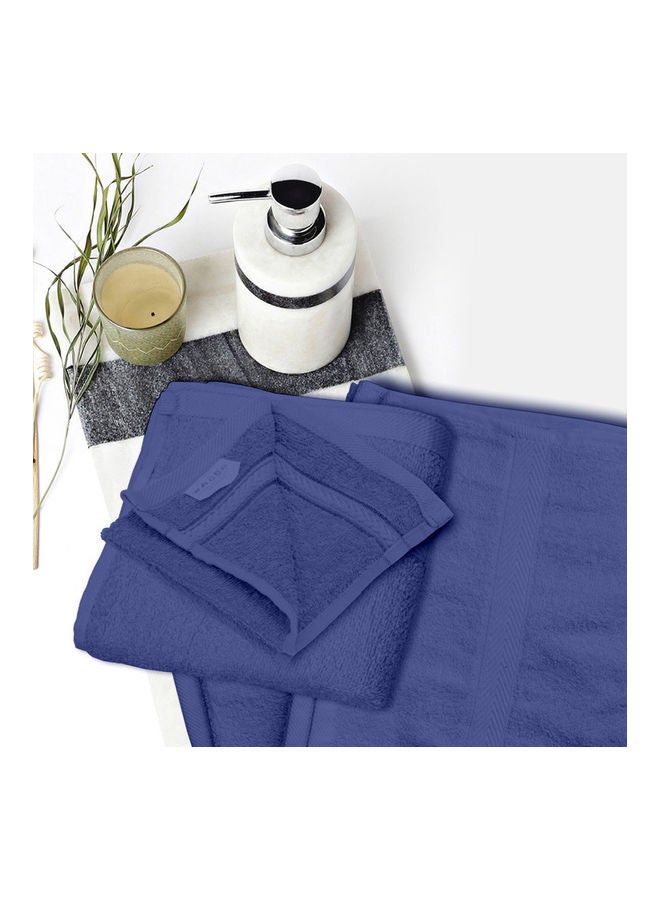Princess 3-Piece Fast Absorbent Towel Set Royal Blue 70 x 140cm  - Image 3
