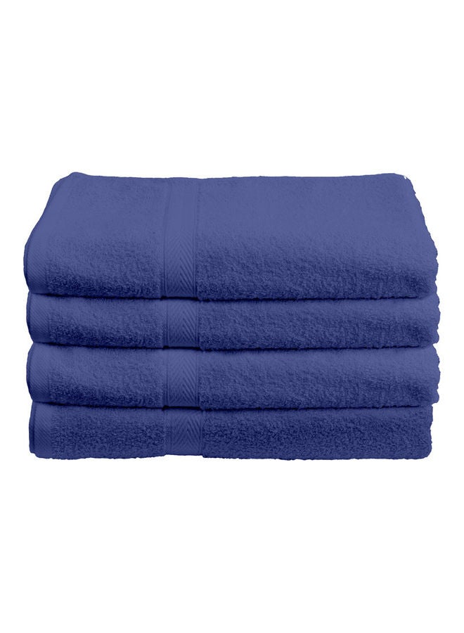 Princess 4-Piece Fast Absorbent Bath Towel Set Royal Blue 70 x 140cm  - Image 2