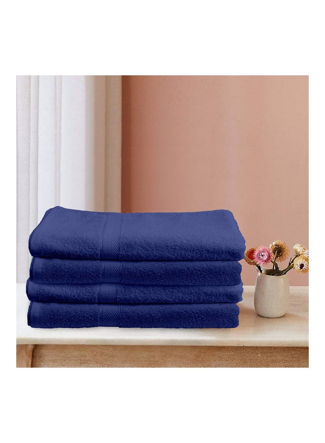 Princess 4-Piece Fast Absorbent Bath Towel Set Royal Blue 70 x 140cm  - Image 3