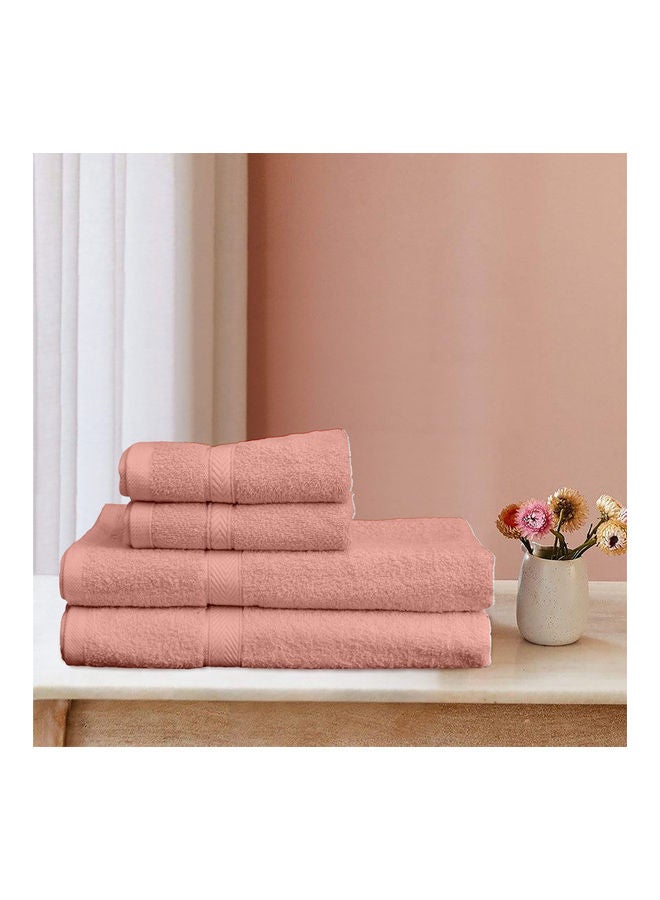Princess 4-Piece Fast Absorbent Towel Set Peach 70 x 140cm  - Image 3