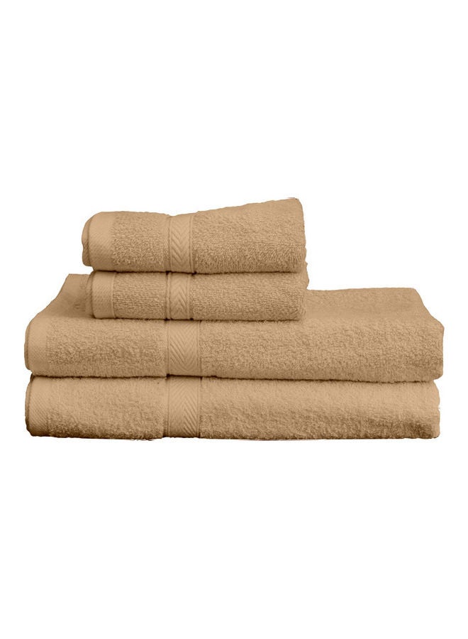 4-Piece Fast Absorbent Towel Set Beige 70 x 140cm - v1640838503/N52271804A_2