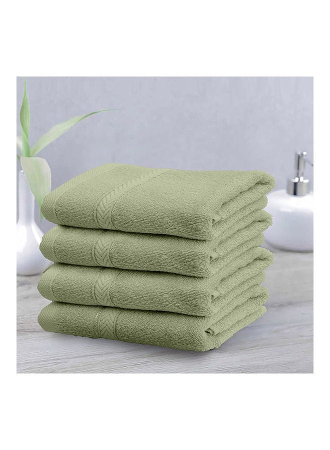 Hotel Linen Klub 4-Piece Fast Absorbent Hand Towel Set Sage Green 40 x 70cm  - Image 4