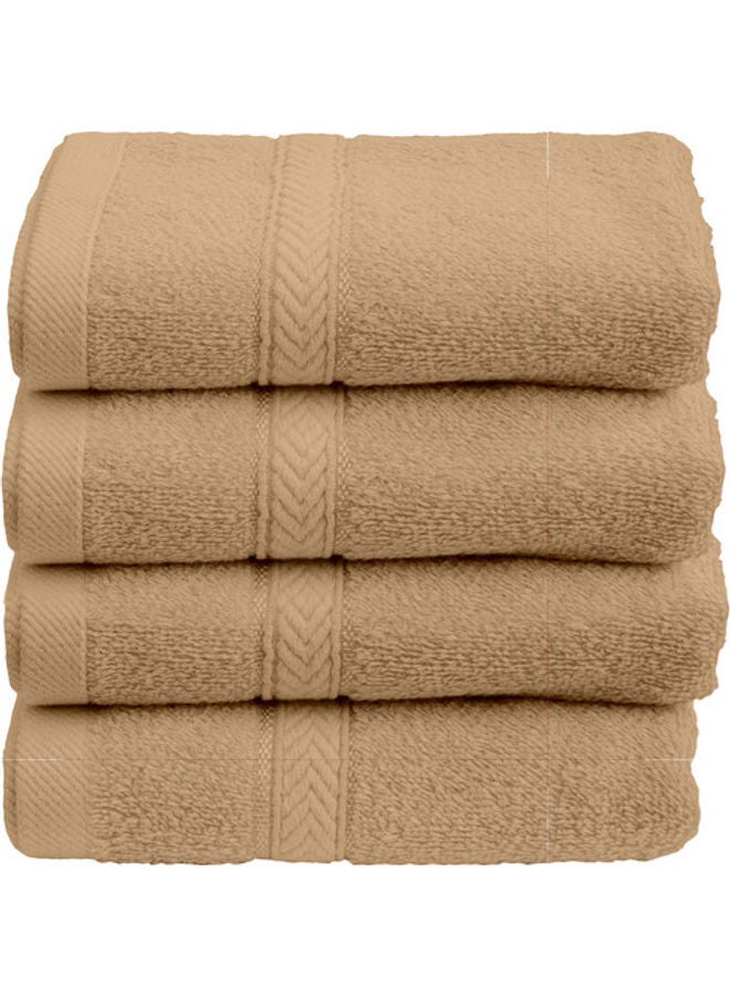 Hotel Linen Klub 4-Piece Set Fast Absorbent Hand Towel Beige 40 x 70cm  - Image 1