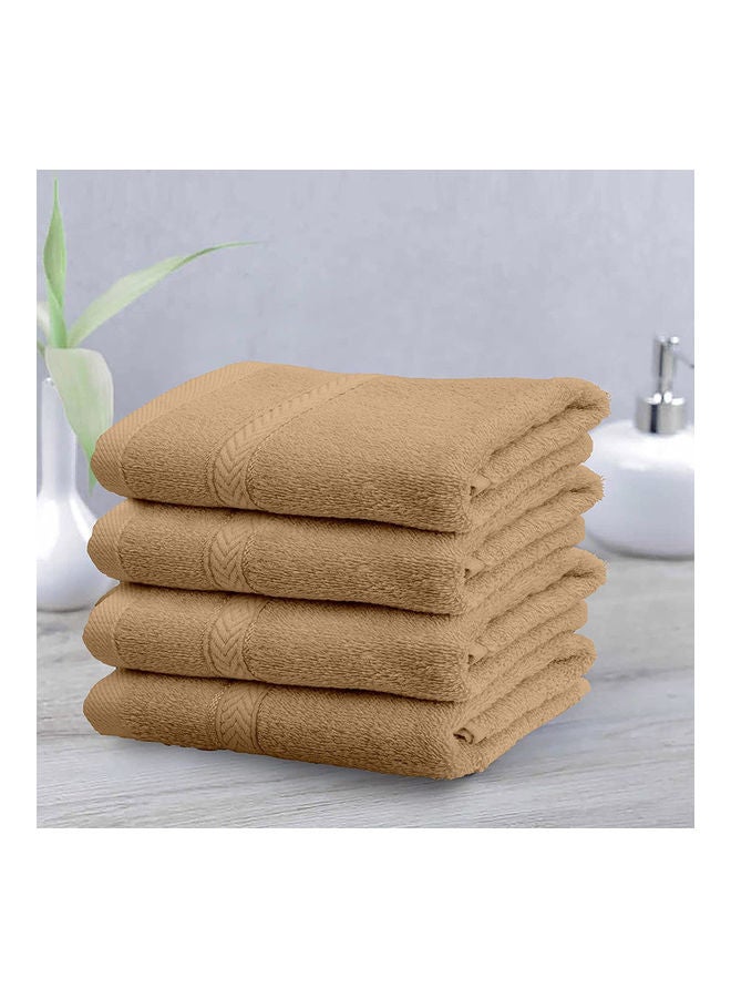 Hotel Linen Klub 4-Piece Set Fast Absorbent Hand Towel Beige 40 x 70cm  - Image 4