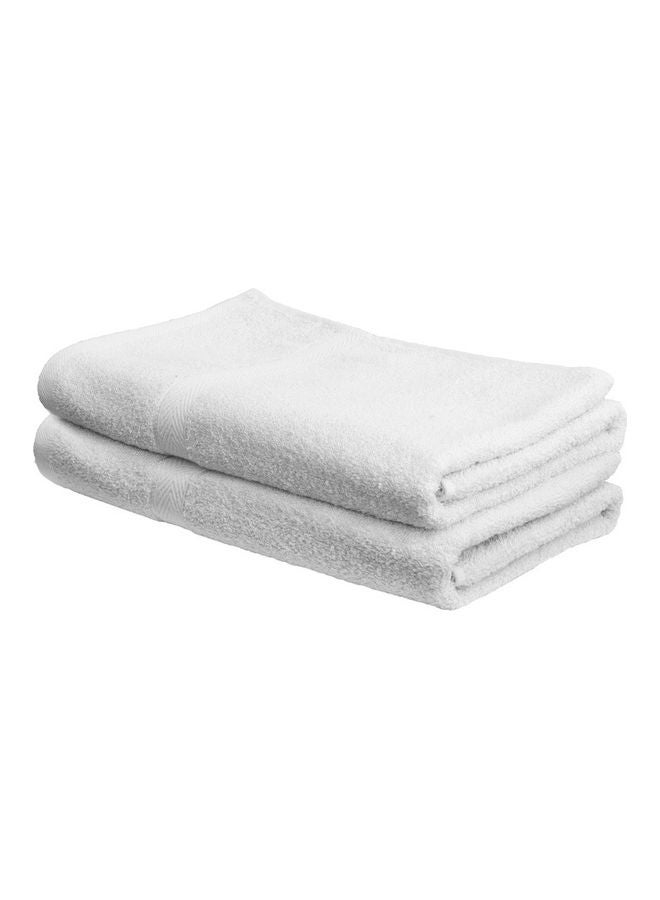 Hotel Linen Klub - 2-Piece Fast Absorbent Bath Towel Set White 70 x 140cm - Image 1