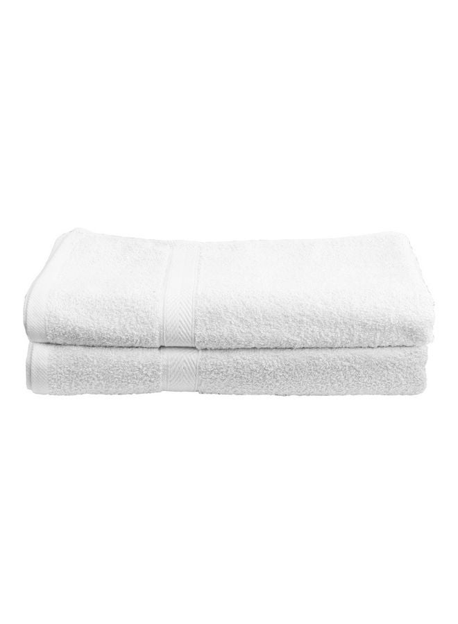 Hotel Linen Klub - 2-Piece Fast Absorbent Bath Towel Set White 70 x 140cm - Image 1