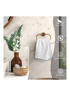 Hotel Linen Klub 2-Piece Fast Absorbent Hand Towel Set White 40 x 70cm  - Image 2