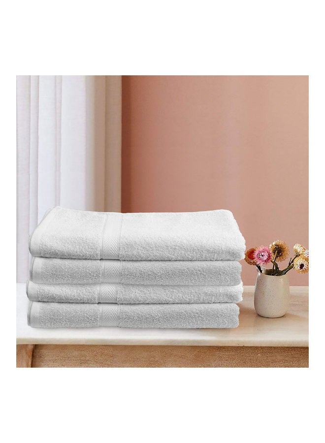 Hotel Linen Klub - 4-Piece Fast Absorbent Bath Towel Set White 70 x 140cm - Image 1