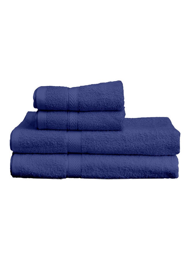 Princess 4-Piece Fast Absorbent Towel Set Royal Blue 70 x 140cm  - Image 2
