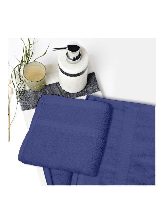 Princess 4-Piece Fast Absorbent Towel Set Royal Blue 70 x 140cm  - Image 4