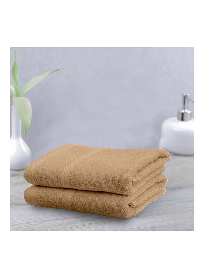 Hotel Linen Klub 2-Piece Fast Absorbent Hand Towel Set Beige 40 x 70cm  - Image 2