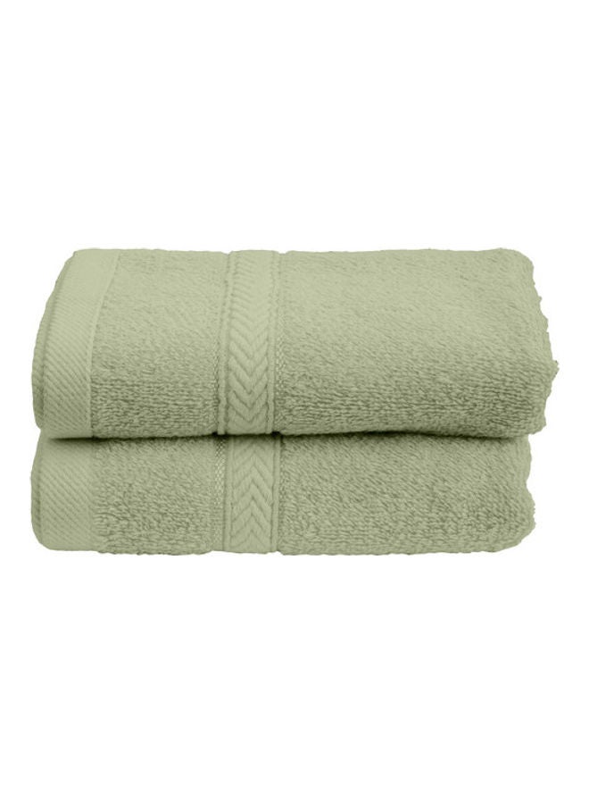 Hotel Linen Klub 2-Piece Fast Absorbent Hand Towel Set Sage Green 40 x 70cm  - Image 1
