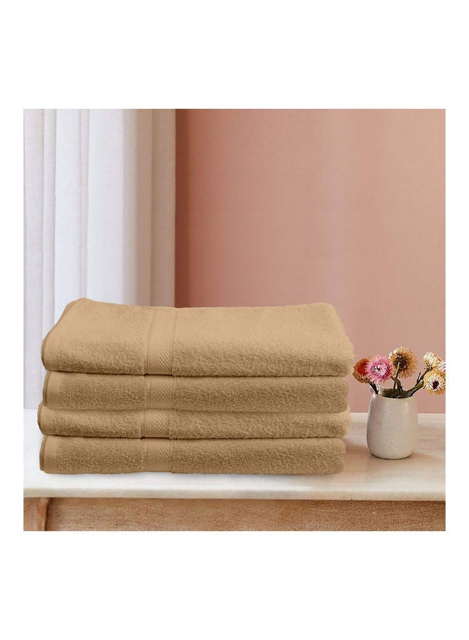 Princess 4-Piece  Fast Absorbent Bath Towel Set Beige 70 x 140cm  - Image 3