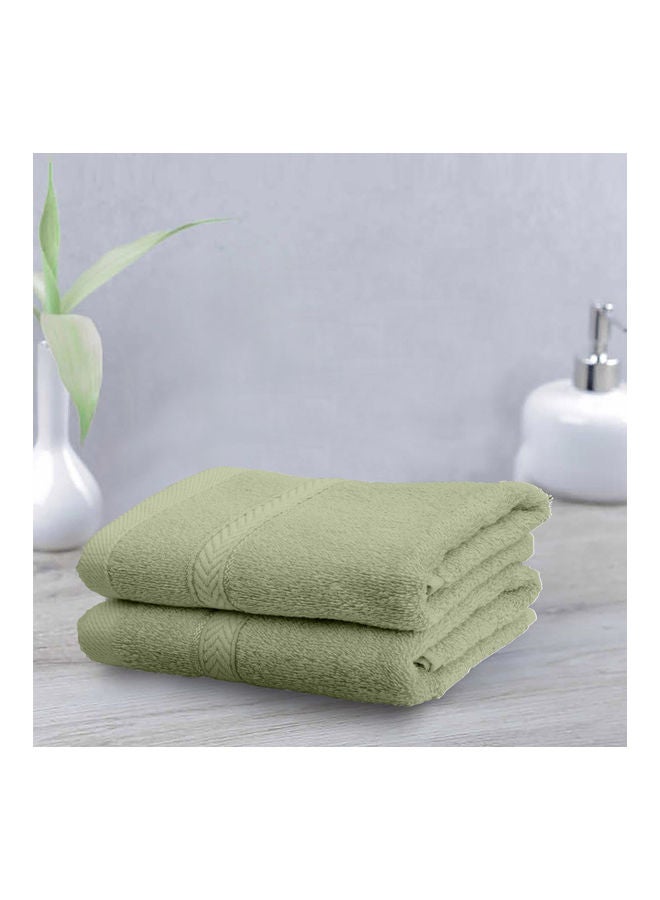 Hotel Linen Klub 2-Piece Fast Absorbent Hand Towel Set Sage Green 40 x 70cm  - Image 2