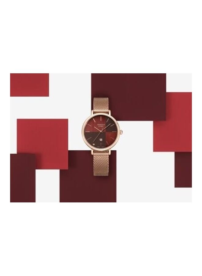 كاسيو سوار شبكي لامع بعقارب طراز SHE-4547PGM-5AUDF للنساء  - Image 3