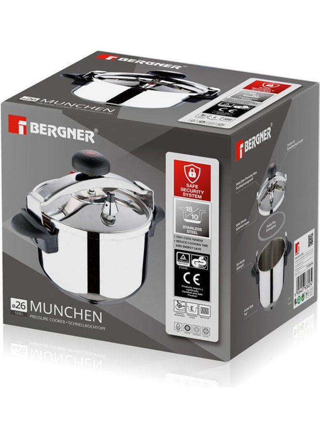 بيرجنر وعاء طهي بالضغط مصنوع من الستانلس ستيل من مونشن فضّي 26سم - Image 2