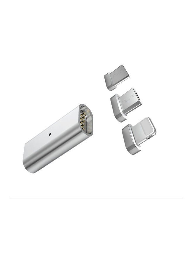 3 in 1 Magnetic Charging Cable Adapter Female to Android Male Micro USB/type-C/iOS Lightning Data Line Converter for Samsung iPhone Multicolour  - Image 1