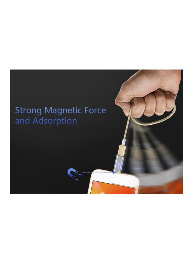 3 in 1 Magnetic Charging Cable Adapter Female to Android Male Micro USB/type-C/iOS Lightning Data Line Converter for Samsung iPhone Multicolour  - Image 3