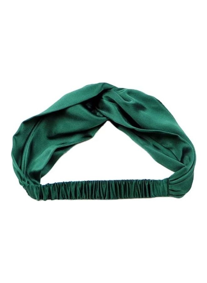 ربطة رأس مصنوعة من الحرير الطبيعي المُنتج من دودة القز أخضر 30سم - Image 2