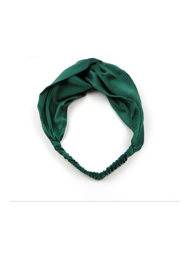 ربطة رأس مصنوعة من الحرير الطبيعي المُنتج من دودة القز أخضر 30سم - Image 3