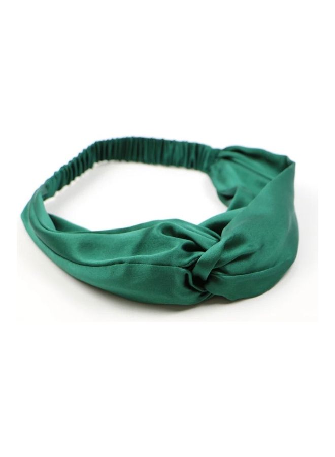 ربطة رأس مصنوعة من الحرير الطبيعي المُنتج من دودة القز أخضر 30سم - Image 4