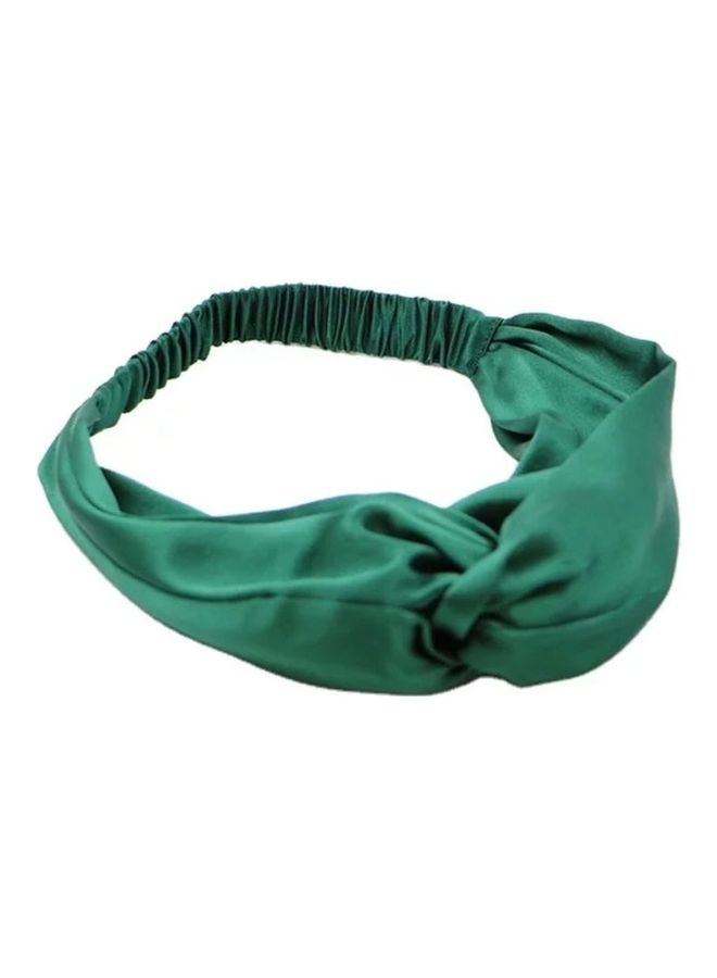 ربطة رأس مصنوعة من الحرير الطبيعي المُنتج من دودة القز أخضر 30سم - Image 5