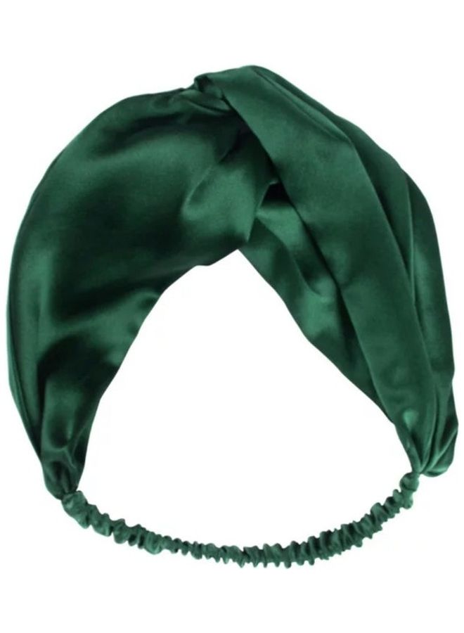 ربطة رأس مصنوعة من الحرير الطبيعي المُنتج من دودة القز أخضر 30سم - Image 1