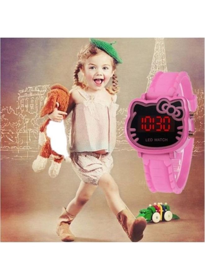 Generic - Girls' Fashion Silicone Strap Digital Wrist Watch - Image 1