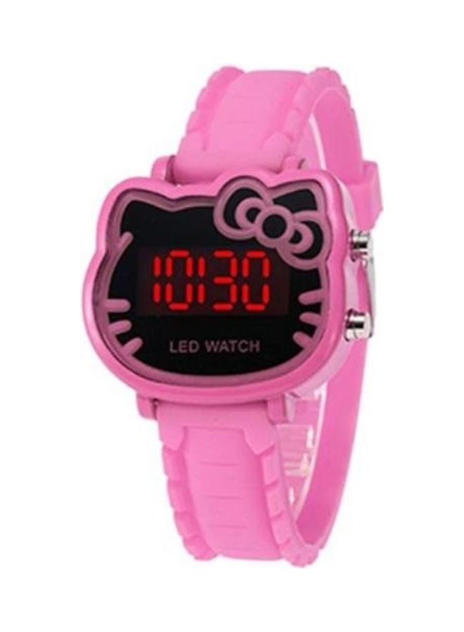 Girls' Fashion Silicone Strap Digital Wrist Watch - Image 1