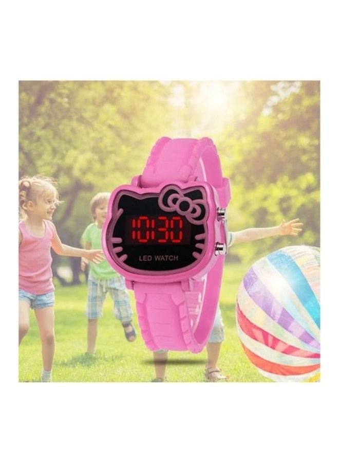 Girls' Fashion Silicone Strap Digital Wrist Watch - Image 2