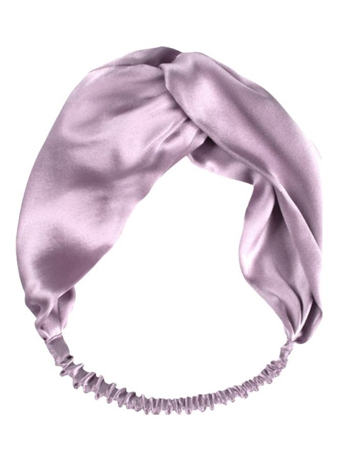 Natural Mulberry Silk Headband Purple 30cm - Image 1
