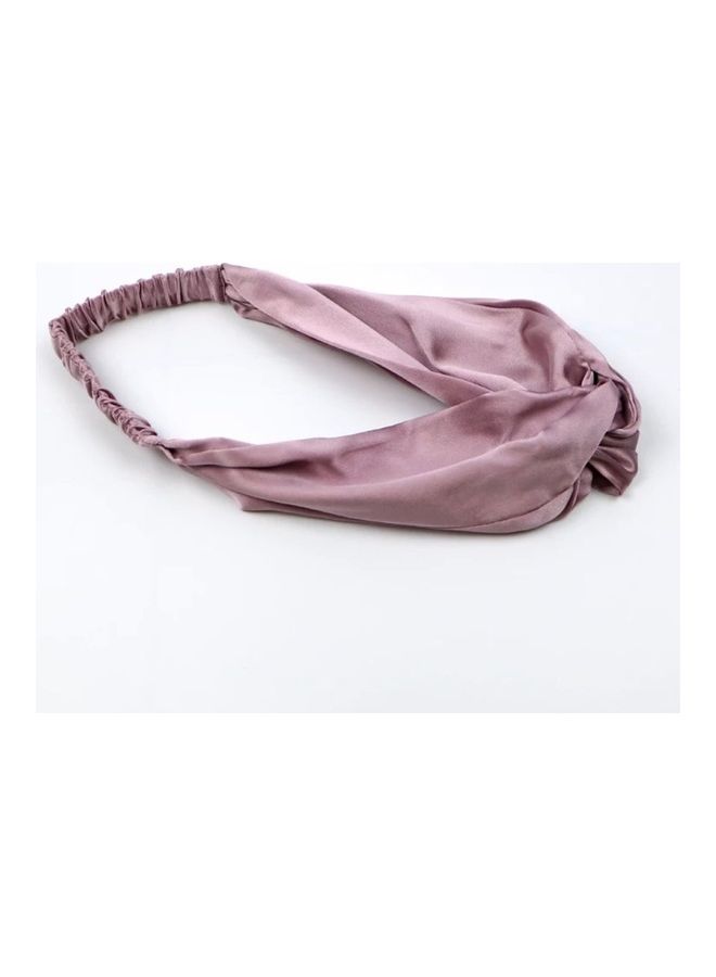Natural Mulberry Silk Headband Purple 30cm - Image 3