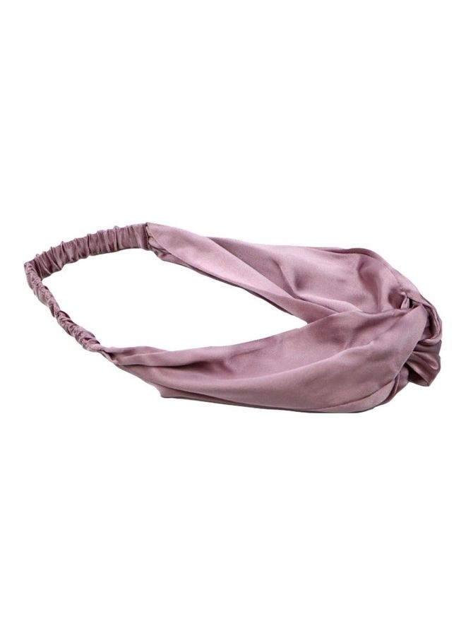 Natural Mulberry Silk Headband Purple 30cm - Image 4