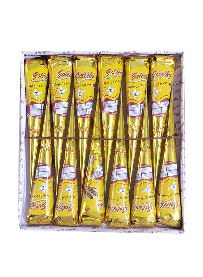 جوليتشا 12 قطعة من أقماع معجونة الحناء كستنائي