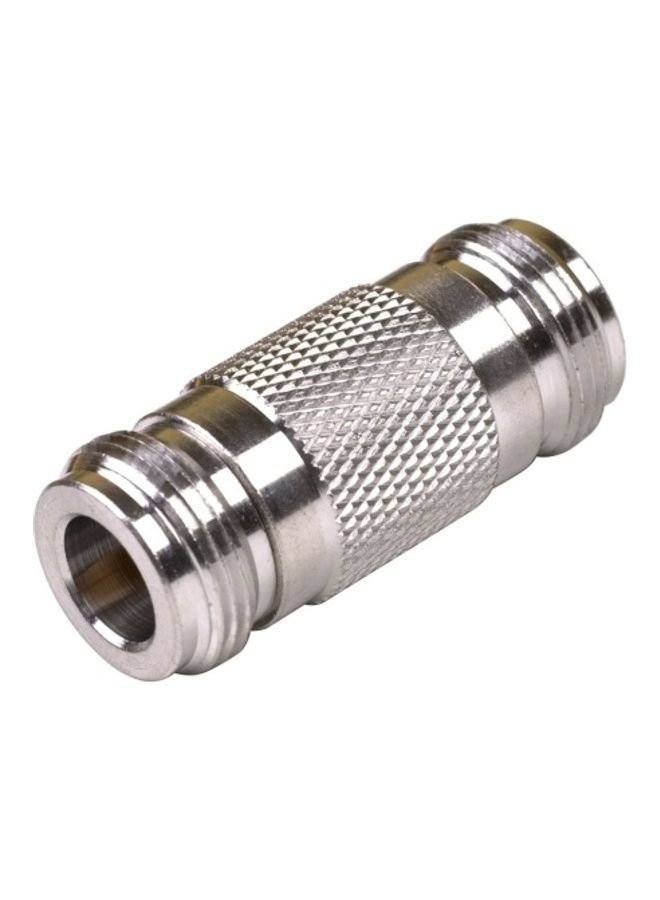 أل-كوم محول محوري برأس محوري، أنثى/أنثى، 75 أوم (5 بوصة، فتحة D) (محول أنثى/أنثى). لون فضي. - Image 3