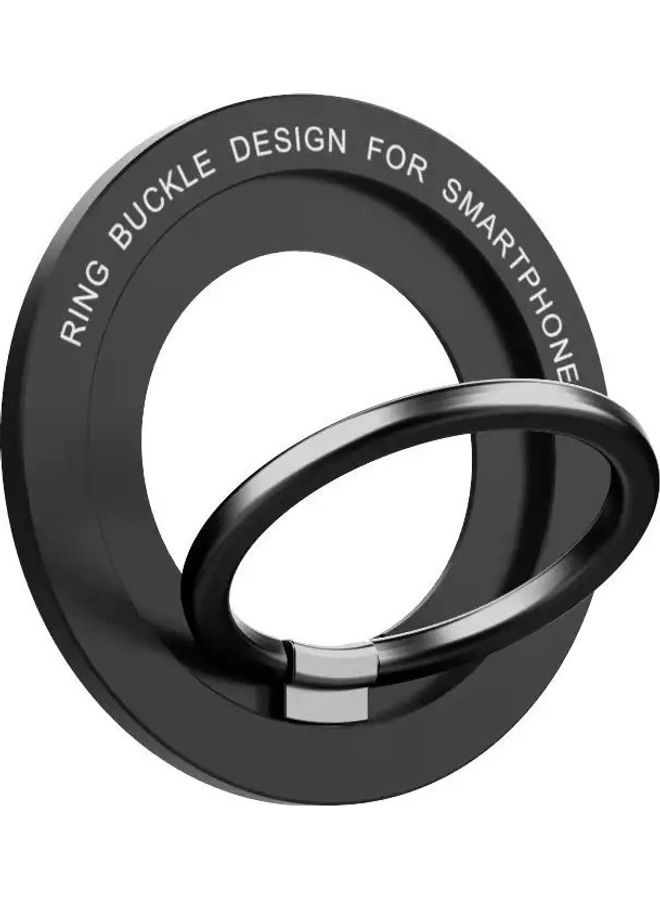 Magnetic Ring Holder Metal Grip Finger Kickstand Compitable with iPhone 12/13 Mini/Pro/Max and All Apple MagSafe Accessories Black - Image 1