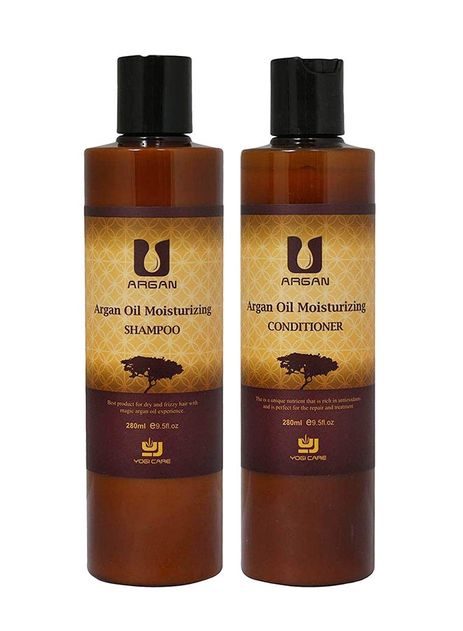 Yogi Care Argan Oil Moisturizing Shampoo and Conditioner Set 280x2ml  - Image 1