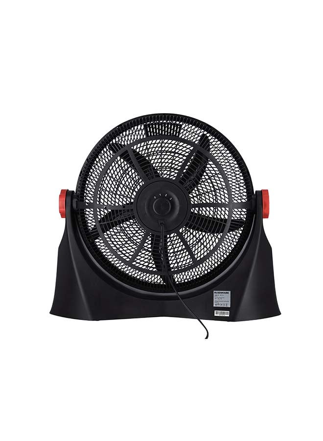 Olsenmark - Heavy Duty Floor Fan - 3 Speeds, 5 Leaf Blade with Safety Grill OMF1799 Black - Image 1