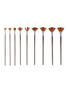 Keep Smiling Keep Smilling Painting Brush Set 9 Pieces Multicolour 